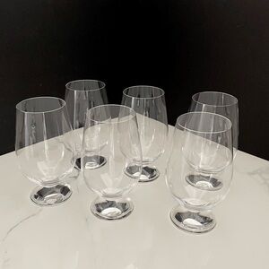 SET of 6 Tyrol Crystal Footed Chardonnay White Wine Glasses by Riedel